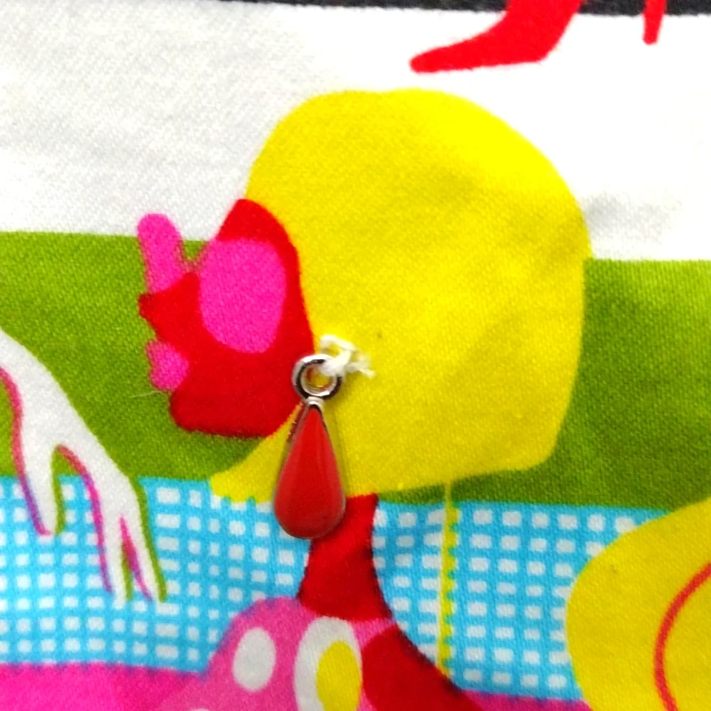 ANDREA VICCARO Cotton Stretch Multi-Colored Pencil Embellished Skirt Size 12 - Picture 8 of 9